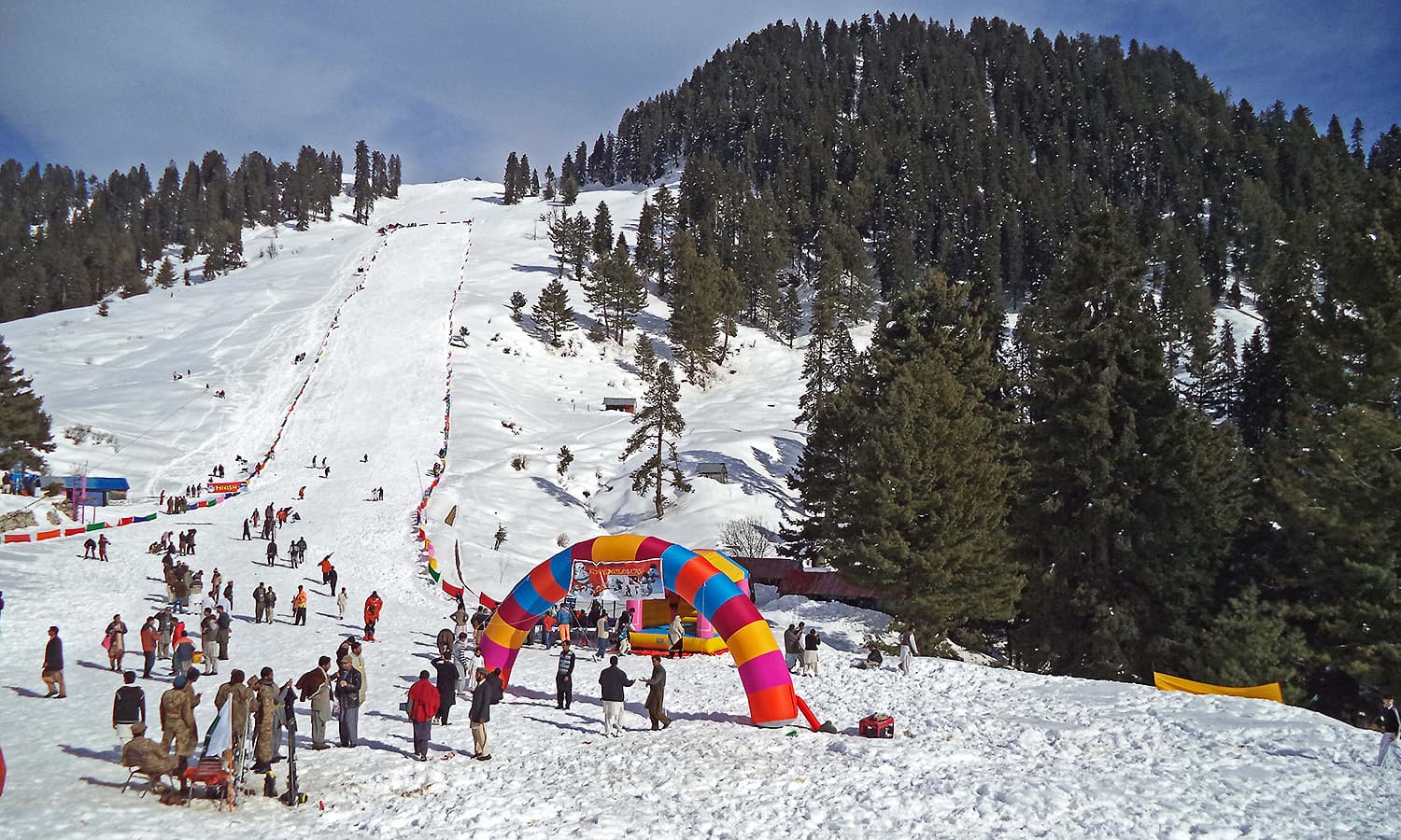 Malam Jabba skiing track in winter tourism