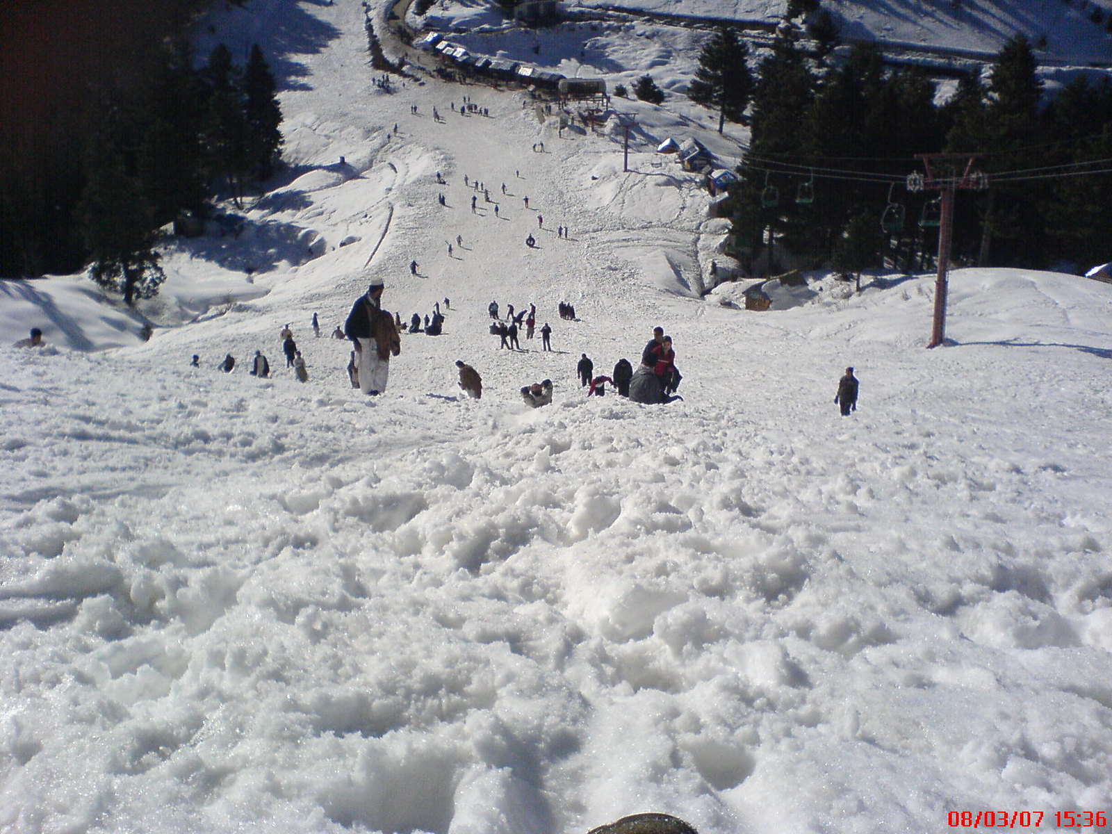 People enjoying on Malam Jabba skiing slope by Waseem Malik